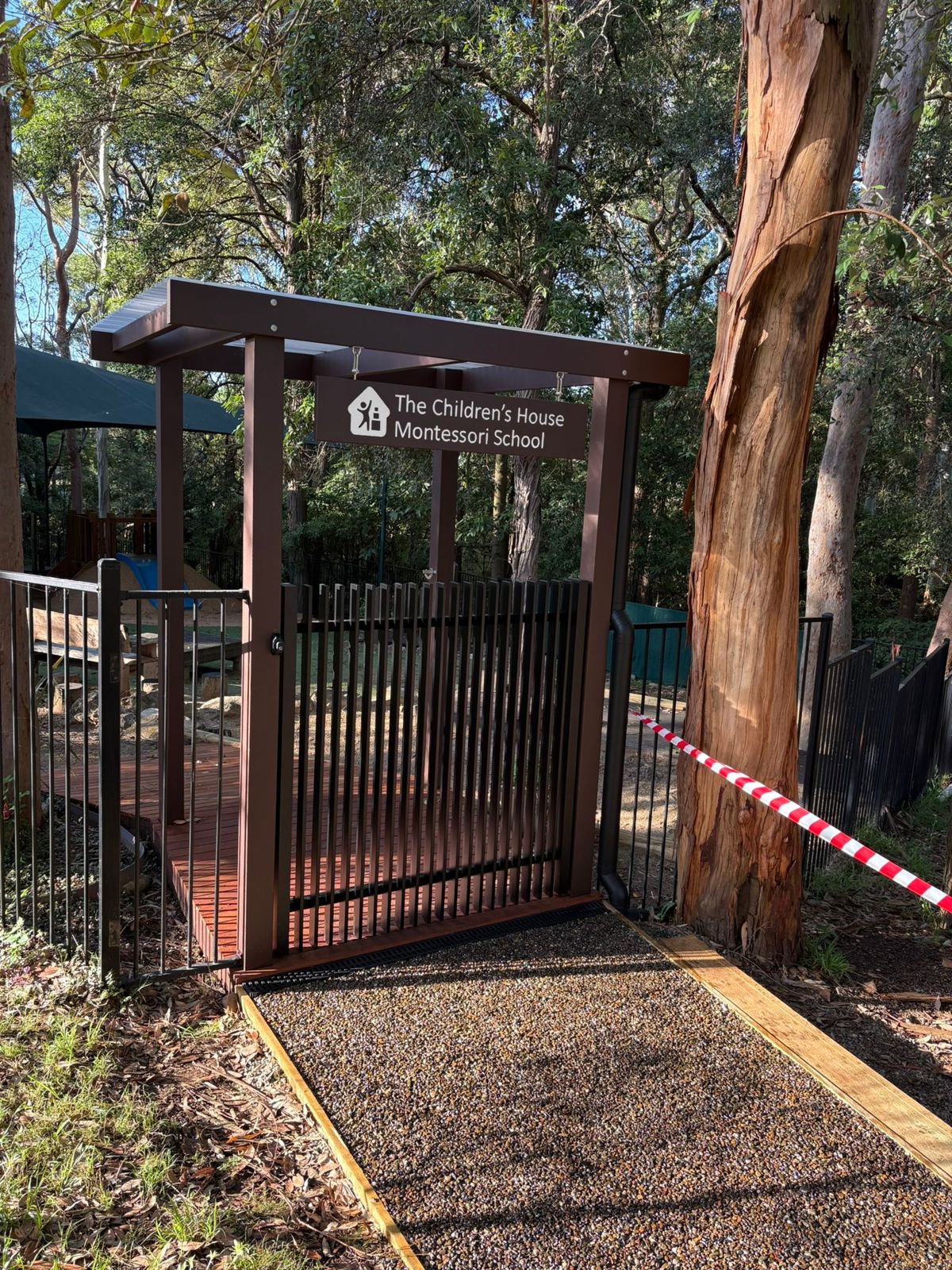 The upgraded preschool entryway